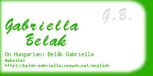 gabriella belak business card