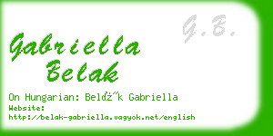 gabriella belak business card